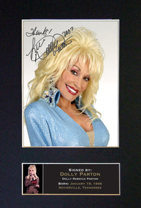 DOLLY PARTON Mounted Signed Photo Reproduction Autograph Print A4 239