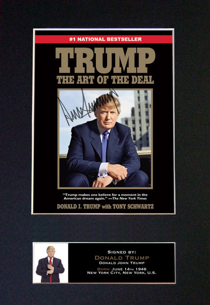 DONALD TRUMP Signed Autograph Mounted Photo REPRODUCTION PRINT A4 632