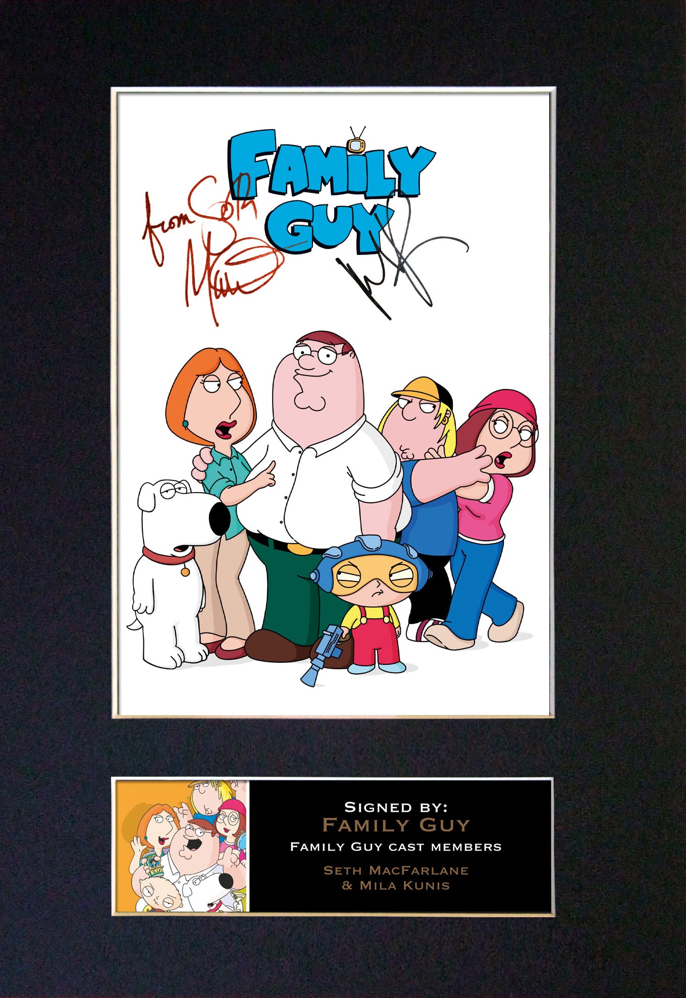 FAMILY GUY Mounted Signed Photo Reproduction Autograph Print A4 333