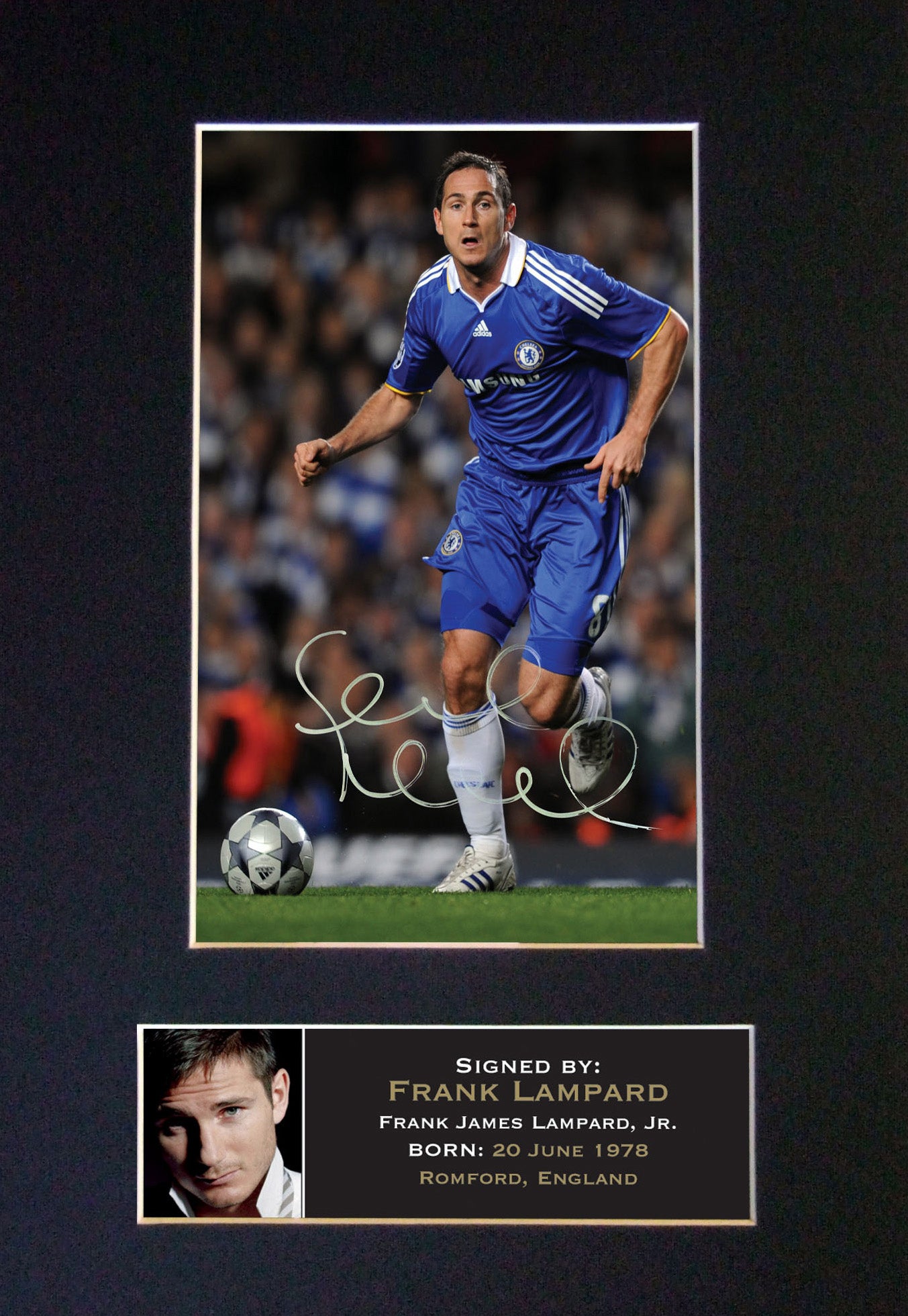 FRANK LAMPARD Chelsea Autograph Mounted Photo Reproduction QUALITY PRINT A4 38