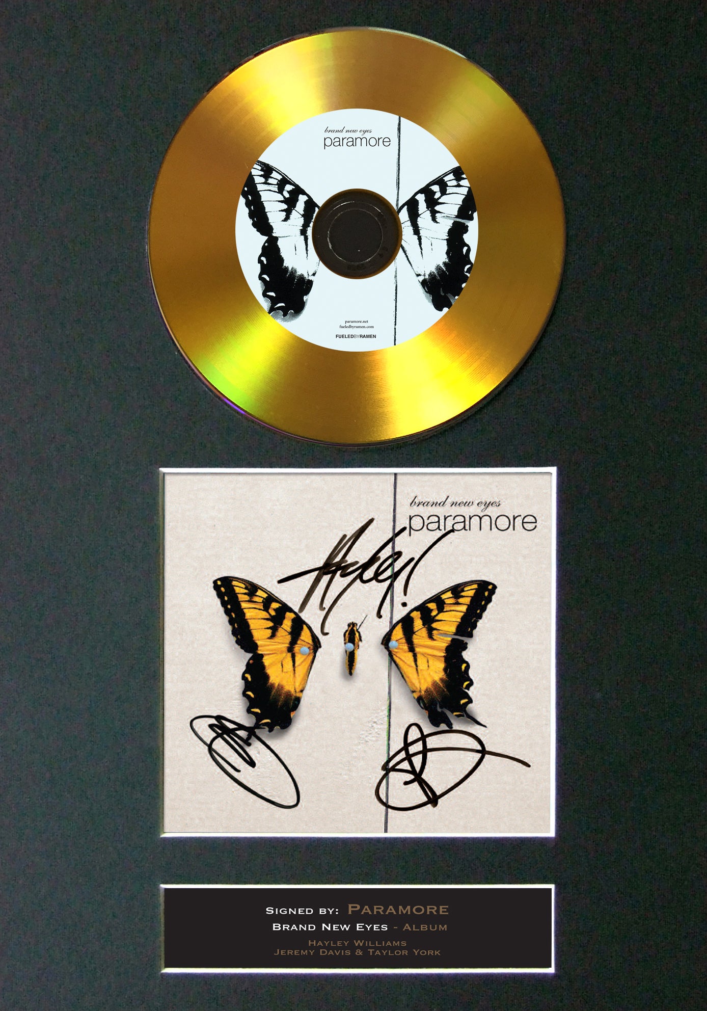 #119 GOLD DISC PARAMORE Brand New Eyes Album Signed Autograph Mounted Repro A4