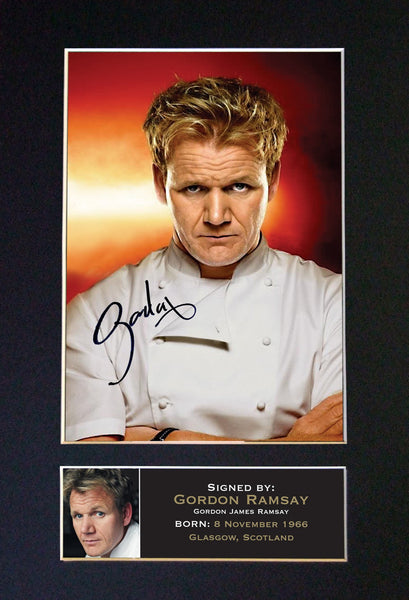 GORDON RAMSEY Mounted Signed Photo Reproduction Autograph Print A4 14