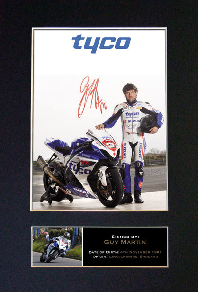 GUY MARTIN Mounted Signed Photo Reproduction Autograph Print A4 307