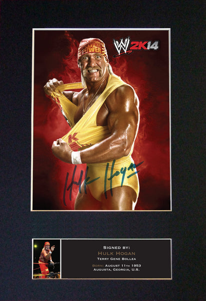 HULK HOGAN WWE Signed Autograph Mounted Photo Repro A4 Print 494