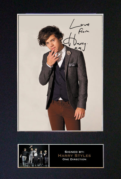 HARRY STYLES No1 Mounted Signed Photo Reproduction Autograph Print A4 309