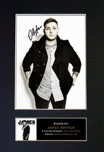 JAMES ARTHUR Signed Reproduction Autograph Mounted Photo A4 302