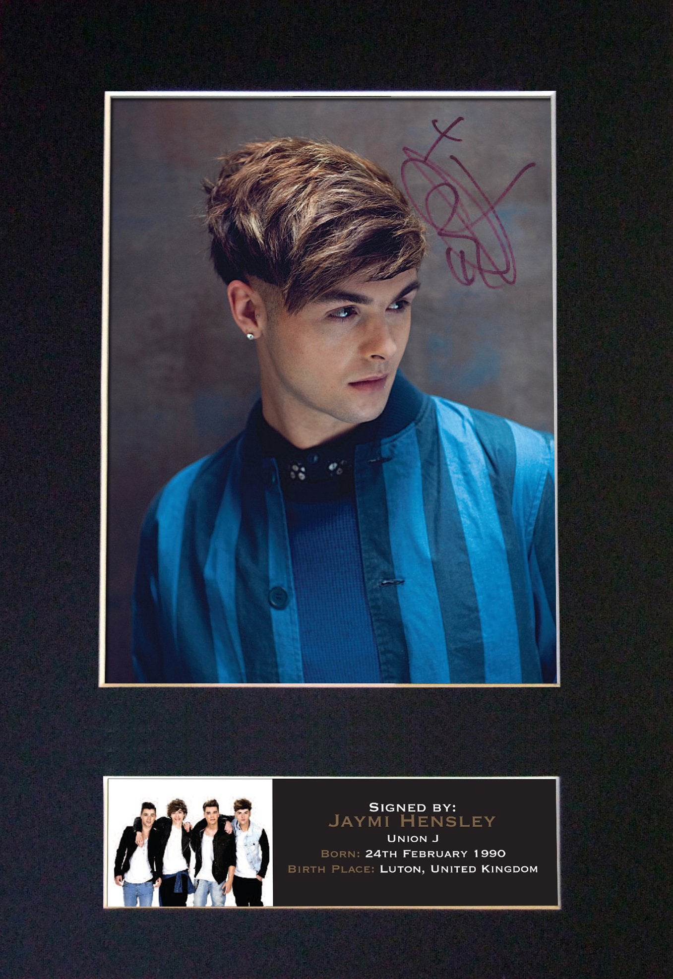 JAYMI HENSLEY Union J Autograph Mounted Photo Reproduction PRINT A4 405