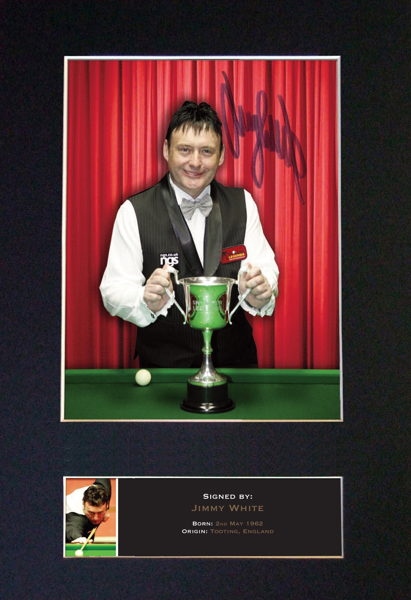 JIMMY WHITE Snooker Signed Quality Autograph Mounted Photo Repro A4 Print 489