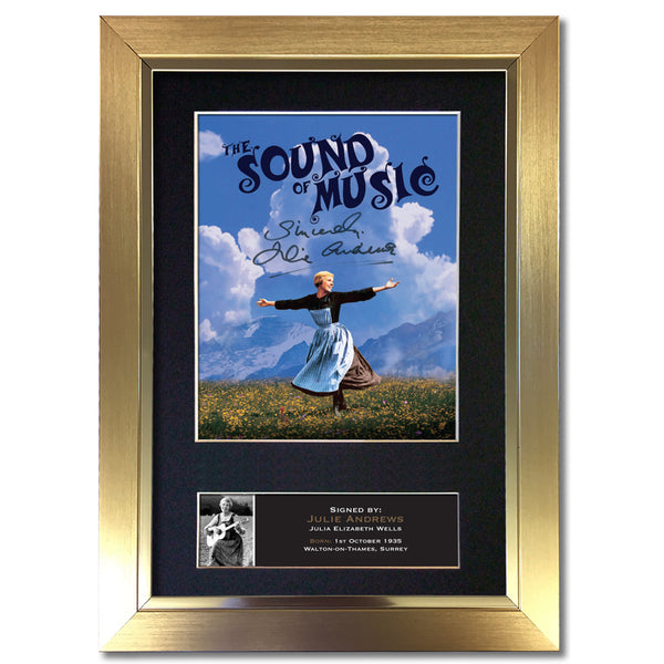 JULIE ANDREWS Sound of Music Signed Autograph Mounted Quality Photo PRINT A4 818