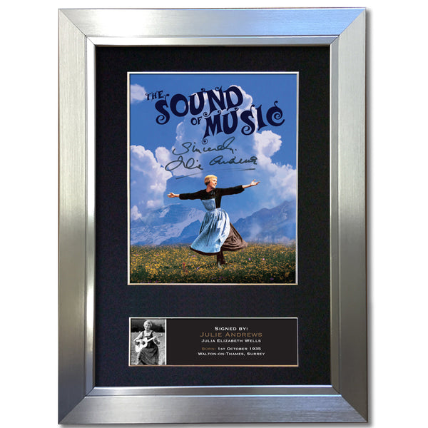 JULIE ANDREWS Sound of Music Signed Autograph Mounted Quality Photo PRINT A4 818