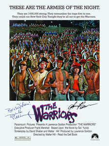 THE WARRIORS AUTOGRAPH MOVIE POSTER A2 594 x 420mm (Very Rare)