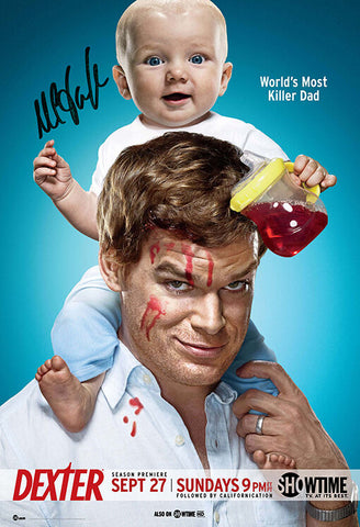 DEXTER SIGNED AUTOGRAPH QUALITY MOVIE POSTER A2 594 x 420mm By Michael C. Hall