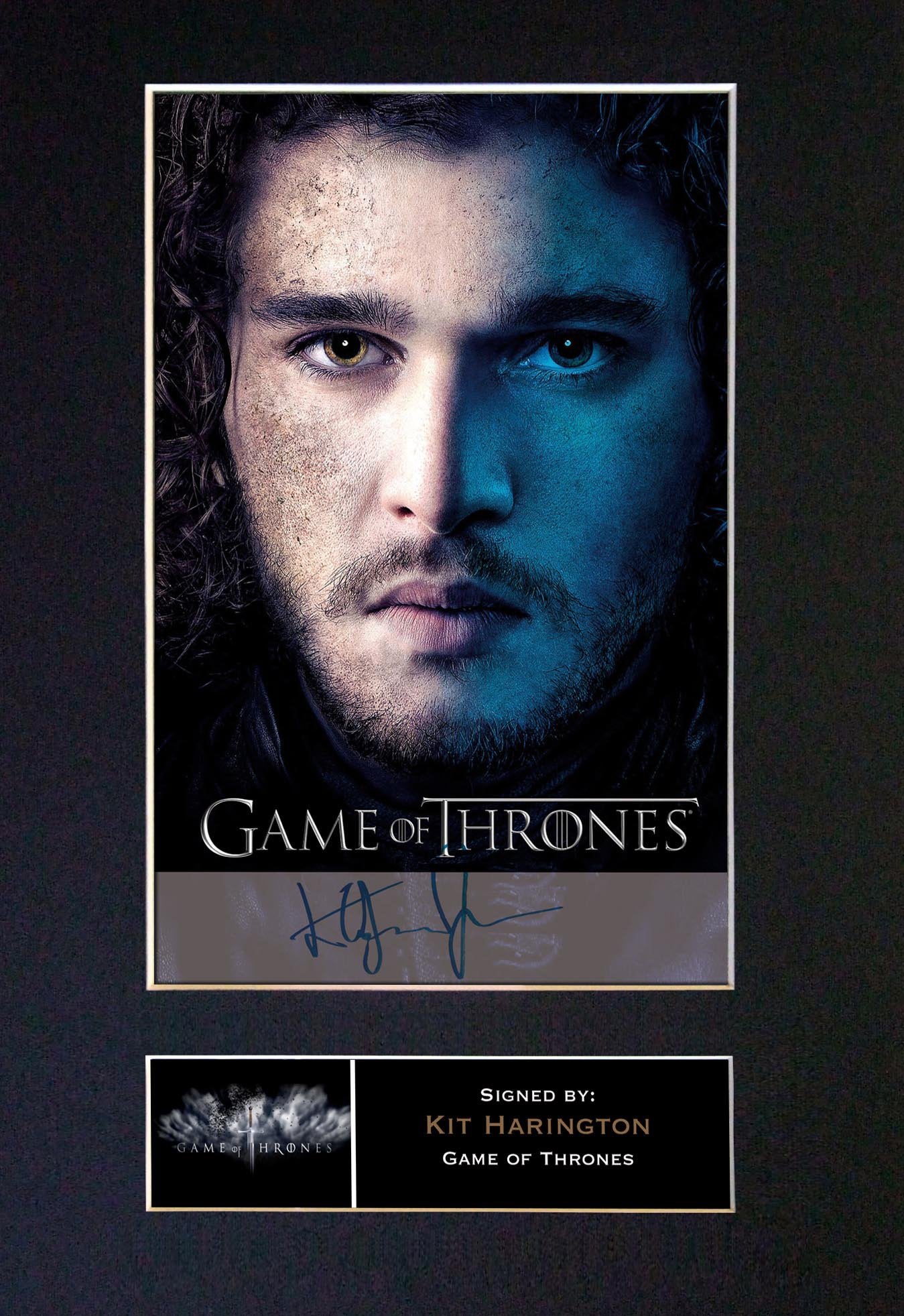 KIT HARRINGTON Mounted Signed Photo Reproduction Autograph Print A4 349