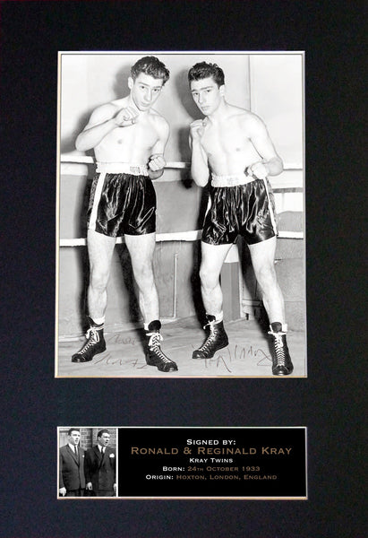 KRAY TWINS Ronnie & Reggie Signed Autograph Mounted Repro Photo PRINT A4 611