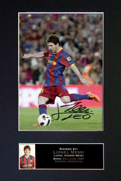 LIONEL MESSI No1 Autograph Mounted Signed Photo Reproduction Print A4 141