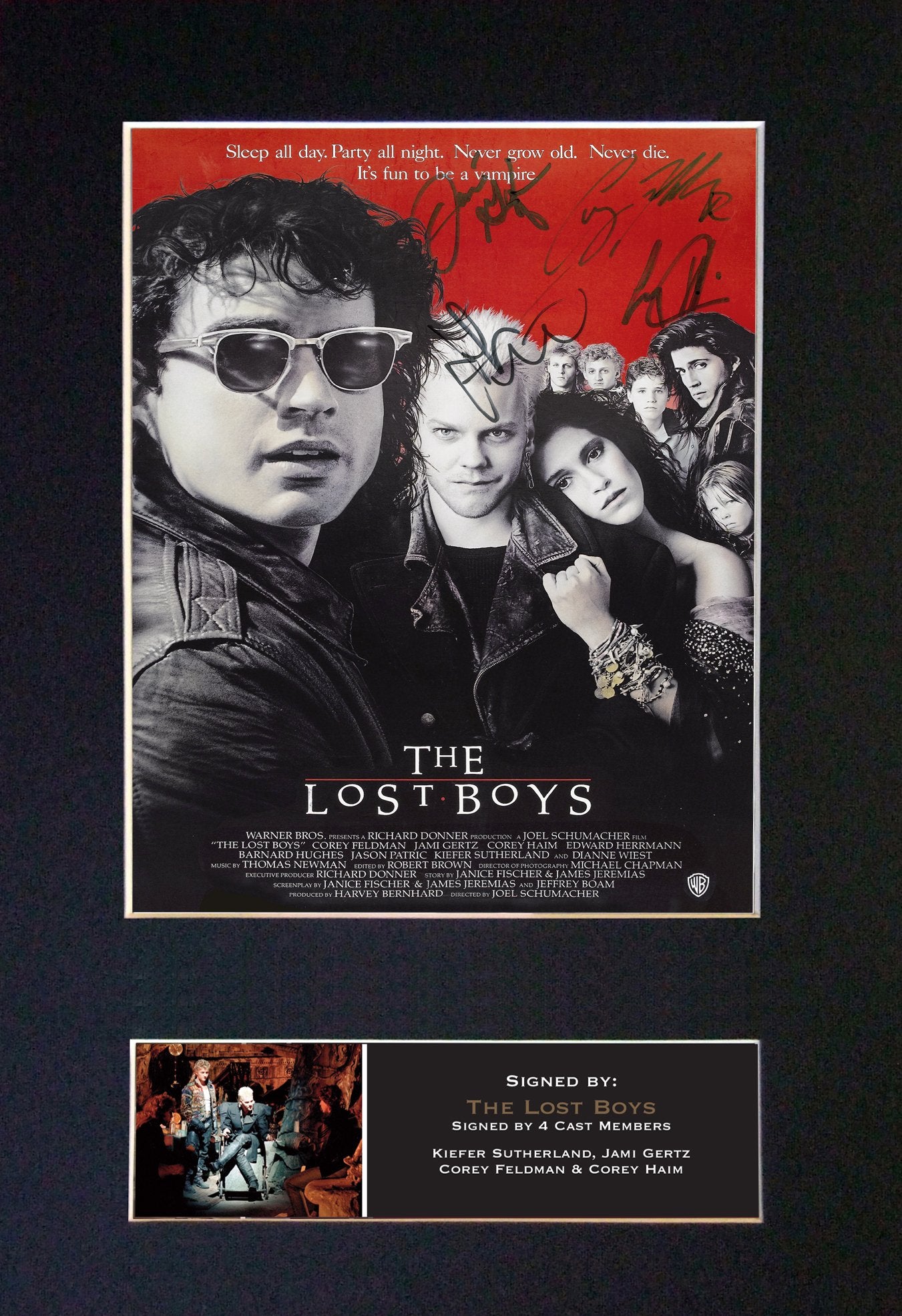 THE LOST BOYS Movie Poster Quality Autograph Mounted Signed Photo RePrint A4 731