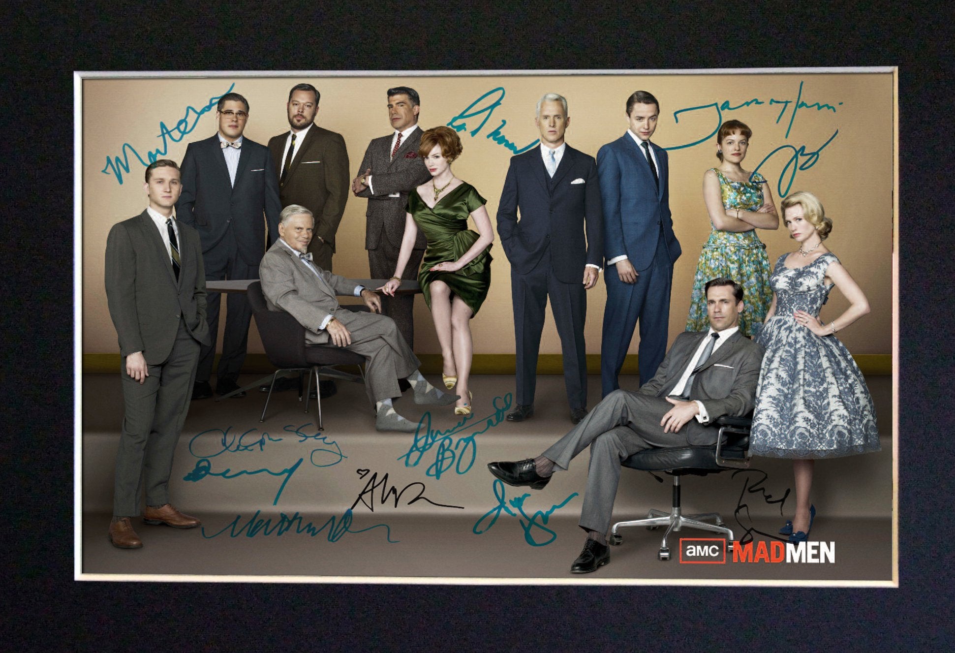 MAD MEN Mounted Signed Photo Reproduction Autograph Print A4 285