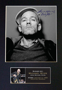 MICHAEL STIPE REM Mounted Signed Photo Reproduction Autograph Print A4 63