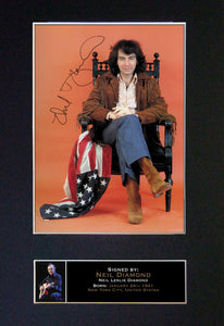 NEIL DIAMOND Autograph Mounted Signed Photo Reproduction A4 262