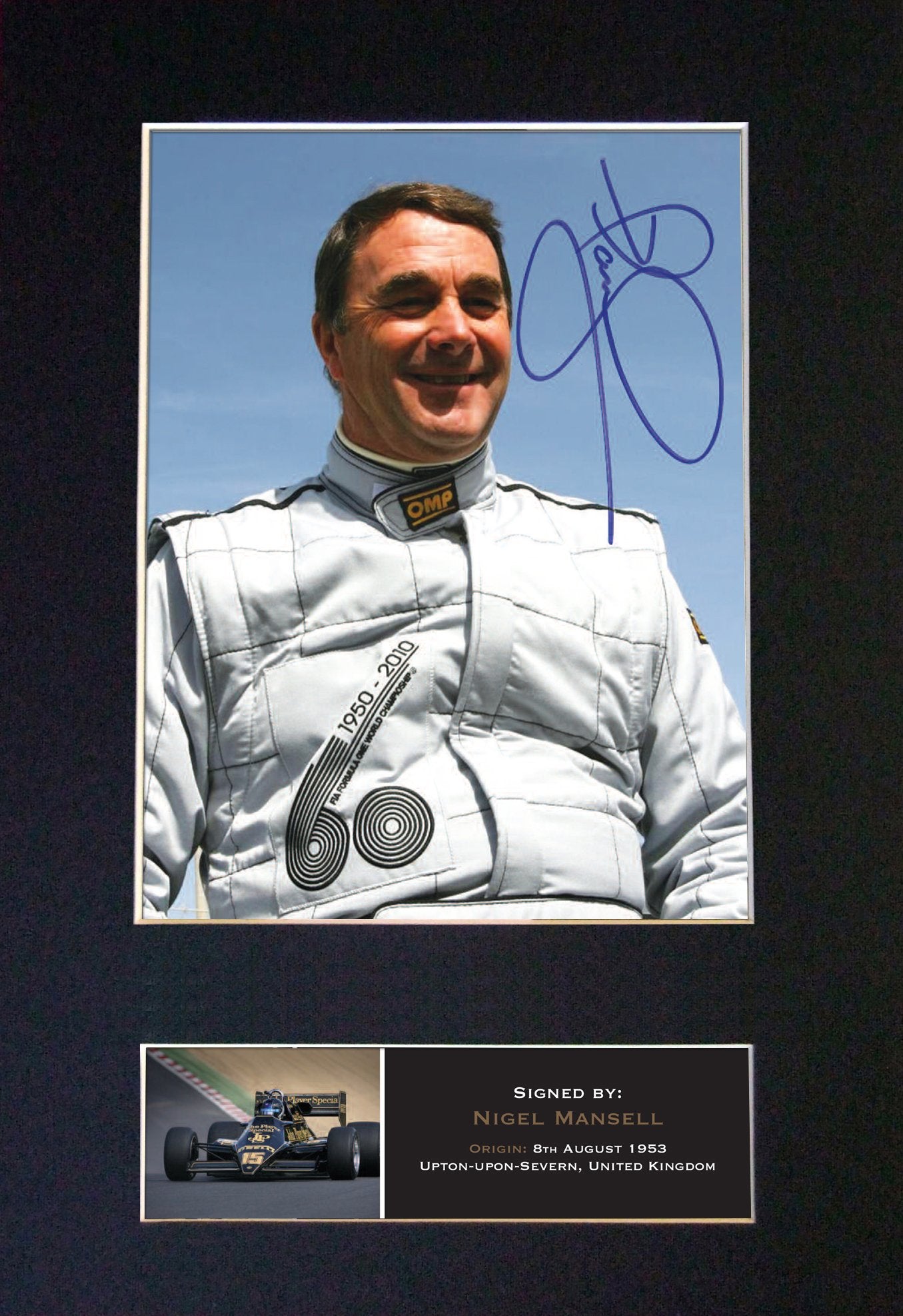 NIGEL MANSELL Signed Autograph Mounted Photo Repro A4 Print 458