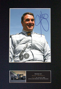 NIGEL MANSELL Signed Autograph Mounted Photo Repro A4 Print 458