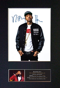 Nipsey Hussle Photo Autograph Mounted Repro Signed Print Ermias Asghedom A4 782