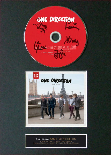 ONE DIRECTION One Thing Album Signed CD COVER MOUNTED A4 Autograph Print 24