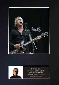 PAUL WELLER Autograph Mounted Signed Photo Reproduction PRINT A4 88