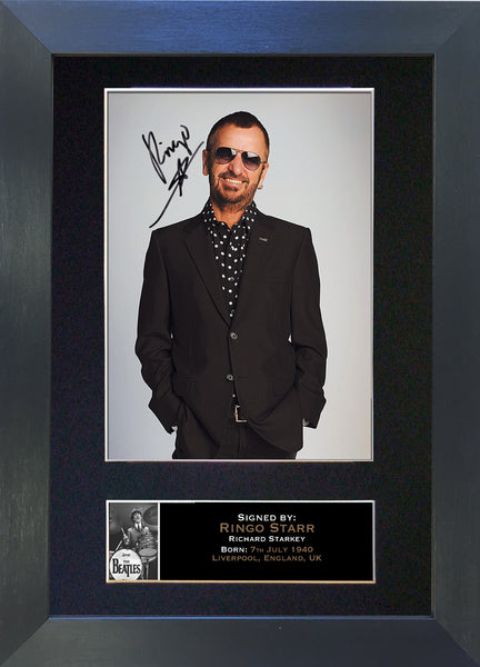 Ringo Starr Signed Autograph Quality Mounted Photo Repro A4 Print 173