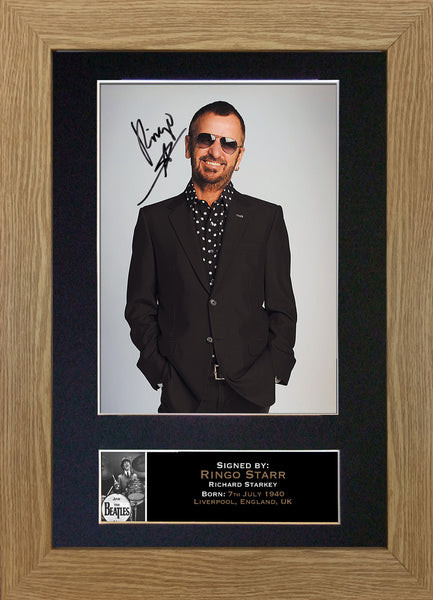 Ringo Starr Signed Autograph Quality Mounted Photo Repro A4 Print 173