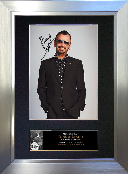 Ringo Starr Signed Autograph Quality Mounted Photo Repro A4 Print 173