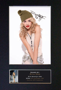 RITA ORA Mounted Signed Photo Reproduction Autograph Print A4 278