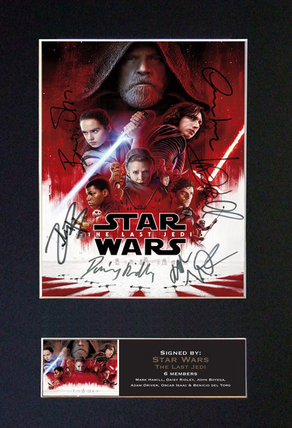 STAR WARS The Last Jedi Quality Autograph Mounted Signed Photo Re Print A4 719