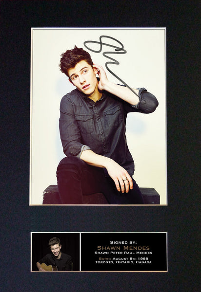 SHAWN MENDES Signed Autograph Quality Mounted Photo Repro A4 Print 629