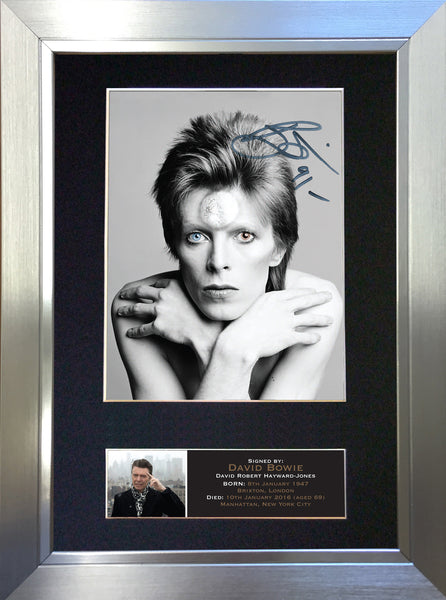 David Bowie Signed Autograph Quality Mounted Photo Repro A4 Print 606