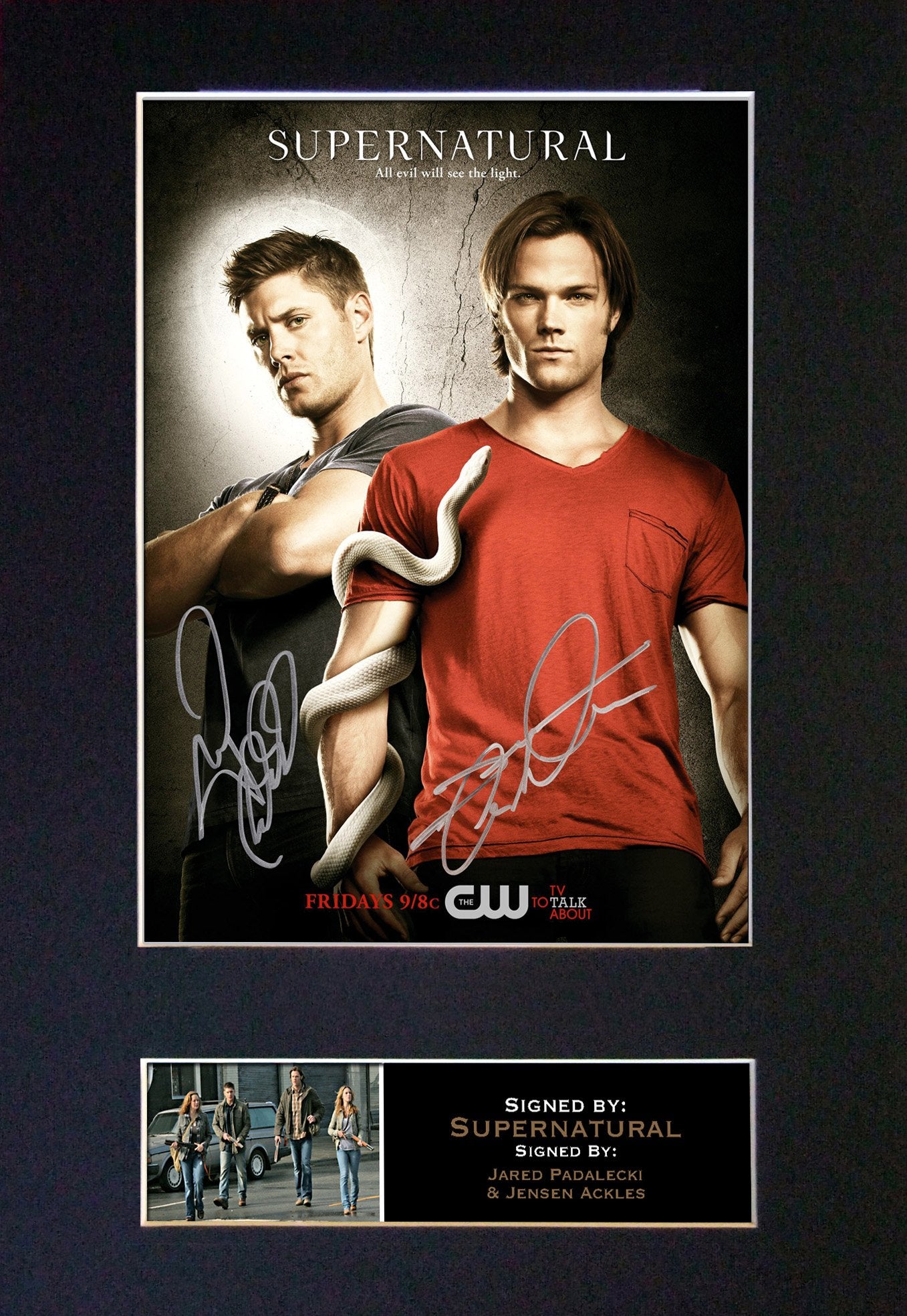 SUPERNATURAL Mounted Signed Photo Reproduction Autograph Print A4 136