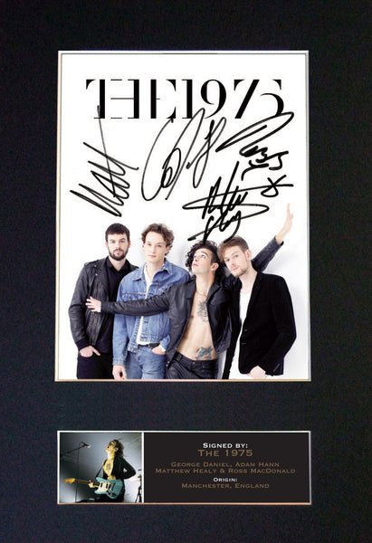 THE 1975 Band Signed Autograph Mounted Photo RE-PRINT A4 658