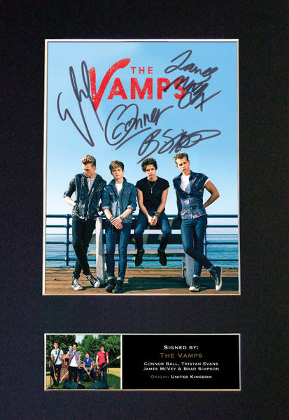 THE VAMPS Signed Autograph Mounted Photo Repro A4 Print 469
