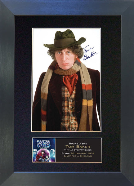 Tom Baker Signed Autograph Quality Mounted Photo Repro A4 Print 399