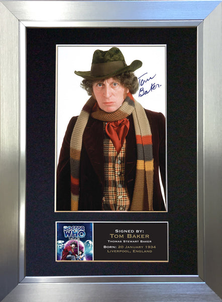 Tom Baker Signed Autograph Quality Mounted Photo Repro A4 Print 399