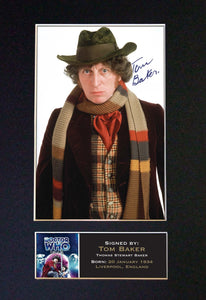 Tom Baker Signed Autograph Quality Mounted Photo Repro A4 Print 399