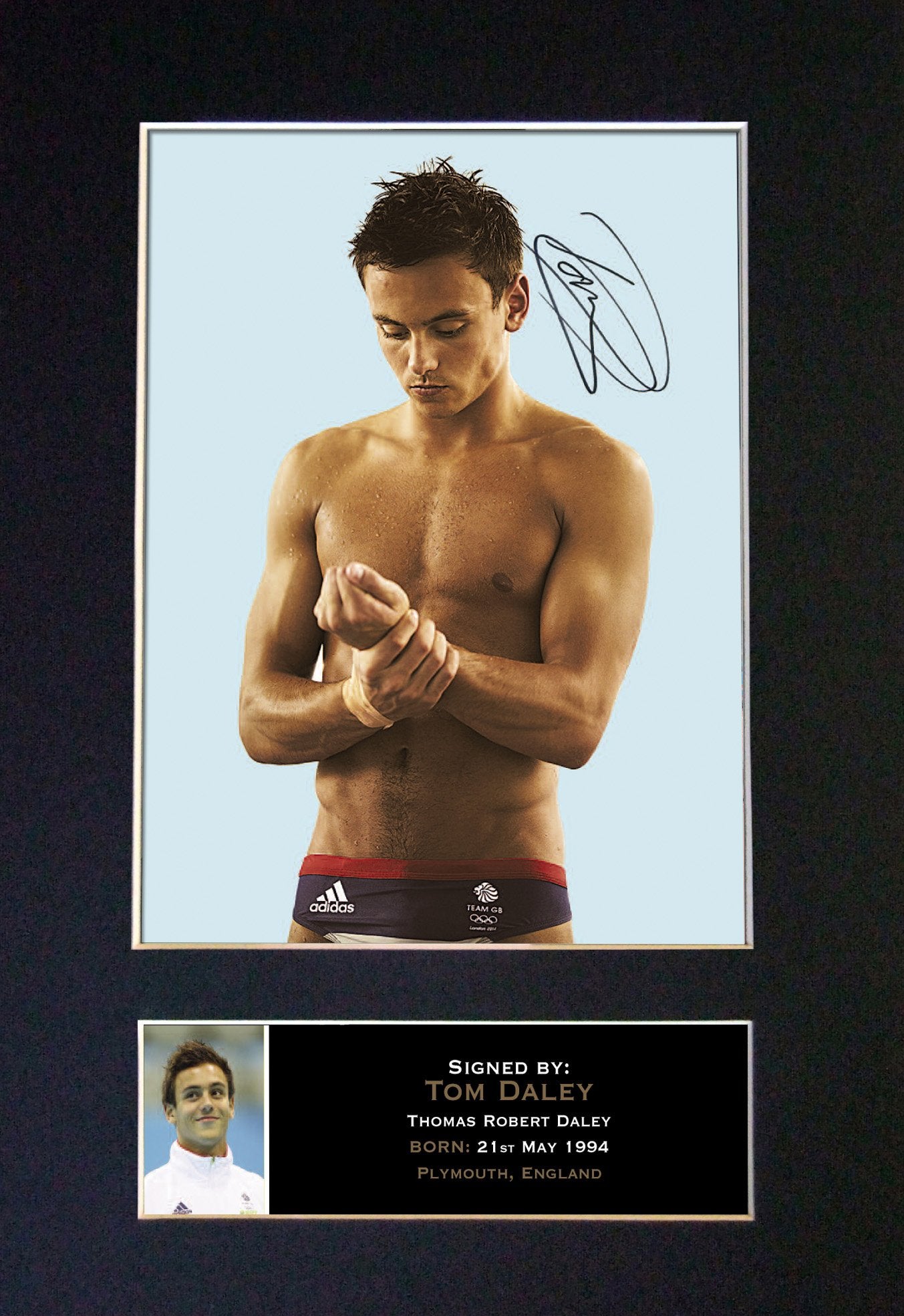 TOM DALEY Mounted Signed Photo Reproduction Autograph Print A4 265