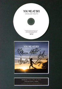 YOU ME AT SIX Cavalier Youth Album Signed CD COVER MOUNTED A4 Autograph Print 59