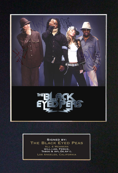 BLACK EYED PEAS Mounted Signed Photo Reproduction Autograph Print A4 205